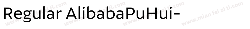Regular AlibabaPuHui字体转换